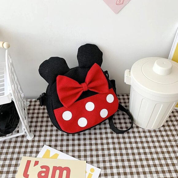 🆕 Dksyee Cute Minnie Mouse Shoulder Bag Women Black Toddler Small Kids Handbag - Picture 7 of 7